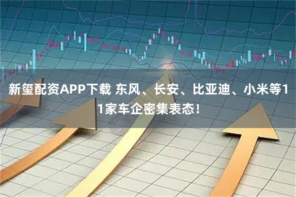 新玺配资APP下载 东风、长安、比亚迪、小米等11家车企密集表态！