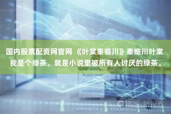 国内股票配资网官网 《叶棠秦临川》秦临川叶棠 我是个绿茶。就是小说里被所有人讨厌的绿茶。